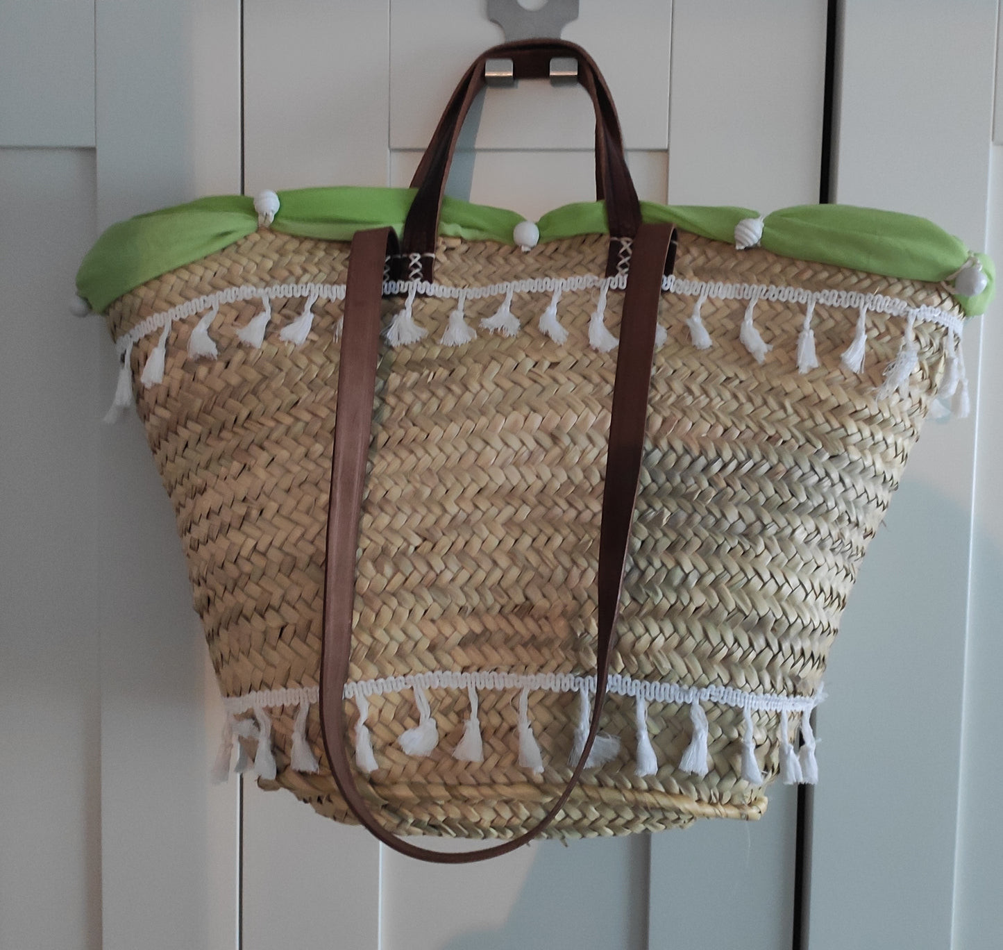 Korbtasche, Strandtasche Ibiza, Boho, Hippie, Hand Made, Limited Edition