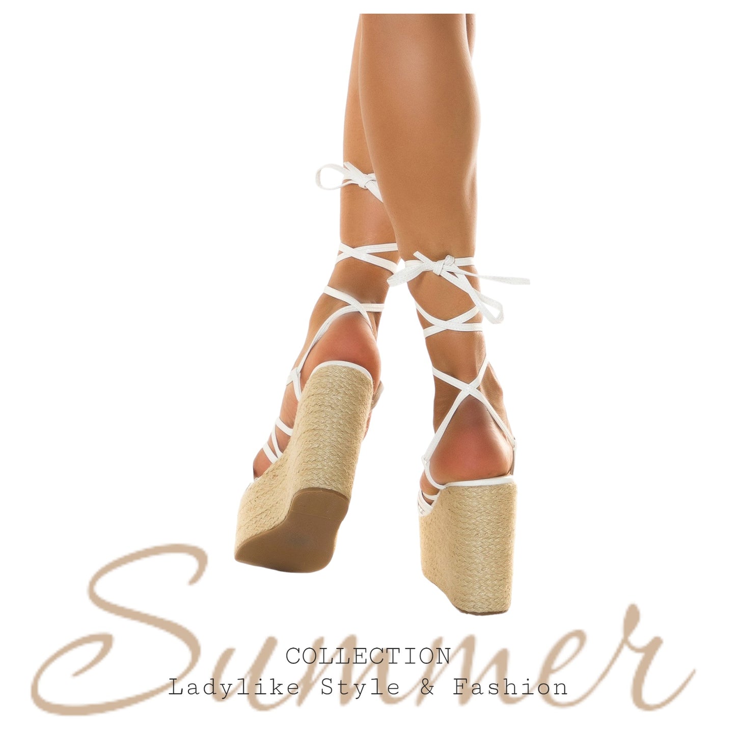 High Heels, Wedges, Plateau Sandalen, Gladiator - Schnürung