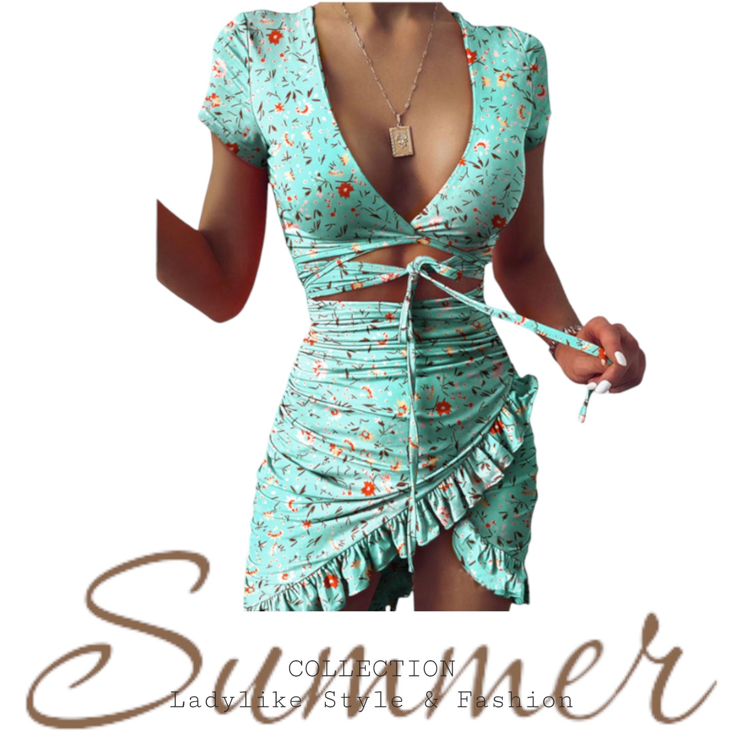 Sexy Summer - Kleid, Asymmetrisch, Bauchfrei